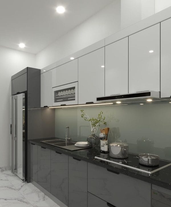 Tu bep nhom I cuong luc 2 Nội thất nhôm Aluhome chuyên tủ bếp, tủ quần áo, vách ngăn CNC. Thiết kế đẹp, chống ẩm mốc, lắp ráp nhanh, bền bỉ, không cong vênh, không mối mọt.