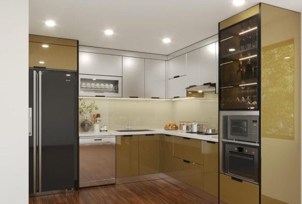 Tu bep nhom tam canh kinh cuong luc ALH07 Nội thất nhôm Aluhome chuyên tủ bếp, tủ quần áo, vách ngăn CNC. Thiết kế đẹp, chống ẩm mốc, lắp ráp nhanh, bền bỉ, không cong vênh, không mối mọt.