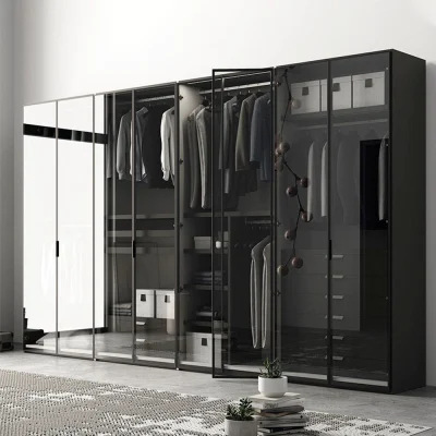 mau tu quan ao nhom kinh dep 19.jpg Nội thất nhôm Aluhome chuyên tủ bếp, tủ quần áo, vách ngăn CNC. Thiết kế đẹp, chống ẩm mốc, lắp ráp nhanh, bền bỉ, không cong vênh, không mối mọt.